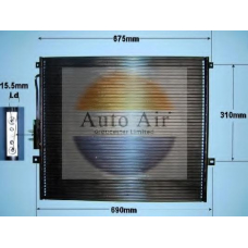 16-1173 AUTO AIR GLOUCESTER Конденсатор, кондиционер