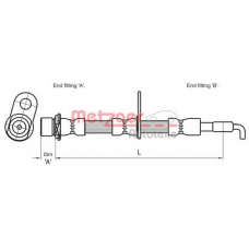 4110009 METZGER Тормозной шланг