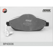 BP43036 FENOX Комплект тормозных колодок, дисковый тормоз