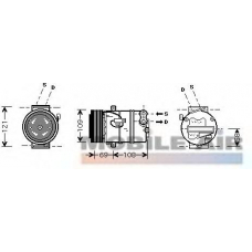 3700K445 VAN WEZEL Компрессор, кондиционер