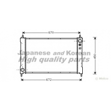 H552-13 ASHUKI Радиатор, охлаждение двигателя