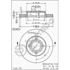 09.5033.10 BREMBO Тормозной диск