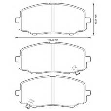 572609B BENDIX Комплект тормозных колодок, дисковый тормоз