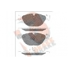 RB1961 R BRAKE Комплект тормозных колодок, дисковый тормоз