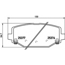 8DB 355 020-311 HELLA Комплект тормозных колодок, дисковый тормоз