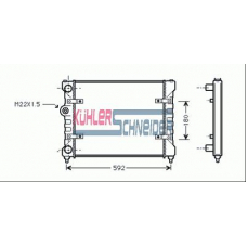 1303301 KUHLER SCHNEIDER Радиатор, охлаждение двигател