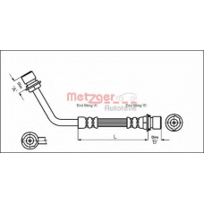 4112331 METZGER Тормозной шланг