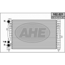 102.021 AHE Радиатор, охлаждение двигателя