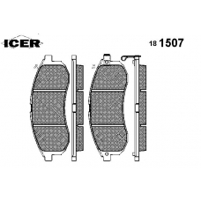 181507 ICER Комплект тормозных колодок, дисковый тормоз