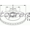 107 628 TOPRAN Тормозной диск