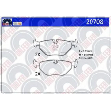 20708 GALFER Комплект тормозных колодок, дисковый тормоз