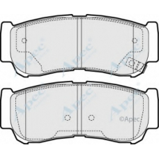 PAD1568 APEC Комплект тормозных колодок, дисковый тормоз