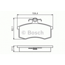 0 986 495 214 BOSCH Комплект тормозных колодок, дисковый тормоз