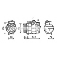 MSK611 AVA Компрессор, кондиционер