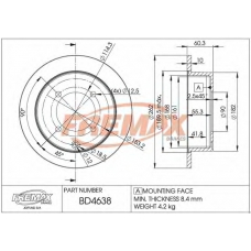 BD-4638 FREMAX Тормозной диск