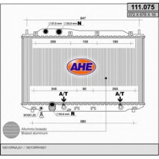 111.075 AHE Радиатор, охлаждение двигателя