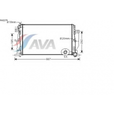 VW2279 AVA Радиатор, охлаждение двигателя