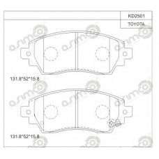 KD2501 ASIMCO Комплект тормозных колодок, дисковый тормоз