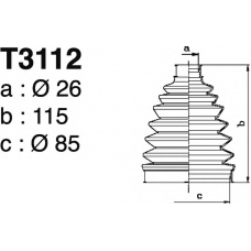 T3112 DEPA Комплект пылника, приводной вал