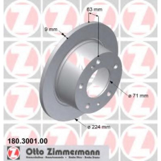 180.3001.00 ZIMMERMANN Тормозной диск