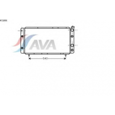 RT2055 AVA Радиатор, охлаждение двигателя