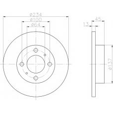 8DD 355 105-761 HELLA PAGID Тормозной диск