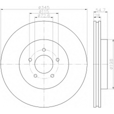 8DD 355 115-471 HELLA Тормозной диск