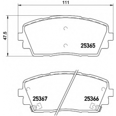 8DB 355 020-611 HELLA Комплект тормозных колодок, дисковый тормоз