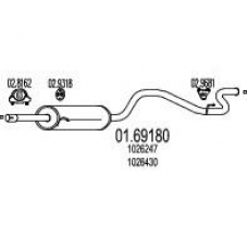 01.69180 MTS Глушитель выхлопных газов конечный