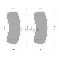 0 986 AB2 275 BOSCH Комплект тормозных колодок, дисковый тормоз