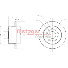 6110163 METZGER Тормозной диск