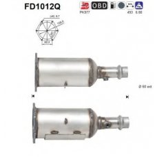 FD1012Q AS Сажевый / частичный фильтр, система выхлопа ОГ