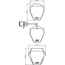 8DB 355 008-791 HELLA Комплект тормозных колодок, дисковый тормоз