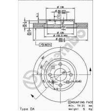 09.8601.10 BREMBO Тормозной диск