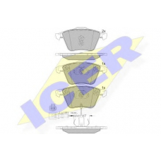 182148 ICER Комплект тормозных колодок, дисковый тормоз