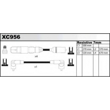 XC956 QUINTON HAZELL Комплект проводов зажигания