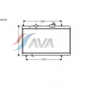 CN2228 AVA Радиатор, охлаждение двигателя