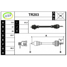 TR203 SERA Приводной вал