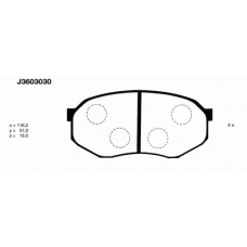 J3603030 NIPPARTS Комплект тормозных колодок, дисковый тормоз