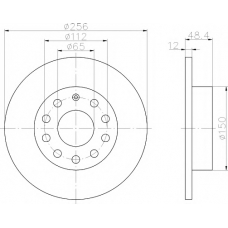 8DD 355 122-622 HELLA PAGID Тормозной диск