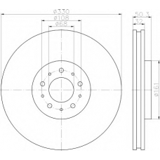 8DD 355 115-591 HELLA Тормозной диск