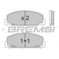 BP2406 BREMSI Комплект тормозных колодок, дисковый тормоз