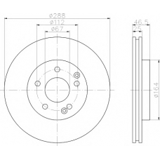 8DD 355 107-482 HELLA PAGID Тормозной диск