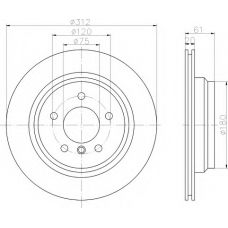 8DD 355 106-781 HELLA Тормозной диск