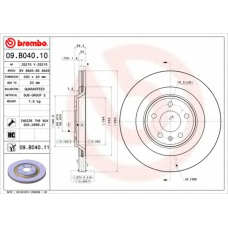 09.B040.10 BREMBO Тормозной диск