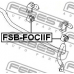 FSB-FOCIIF FEBEST Опора, стабилизатор