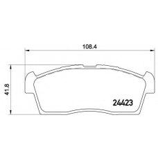 P 54 049 BREMBO Комплект тормозных колодок, дисковый тормоз