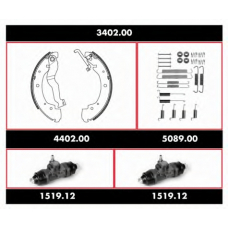3402.00 ROADHOUSE Комплект тормозов, барабанный тормозной механизм