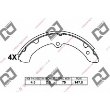 BS1204 DJ PARTS Комплект тормозных колодок