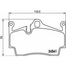 8DB 355 013-311 HELLA Комплект тормозных колодок, дисковый тормоз